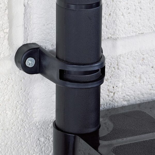 vidaXL Storage Shelf 4-Tier Black 61x30.5x130 cm Plastic - Image 7