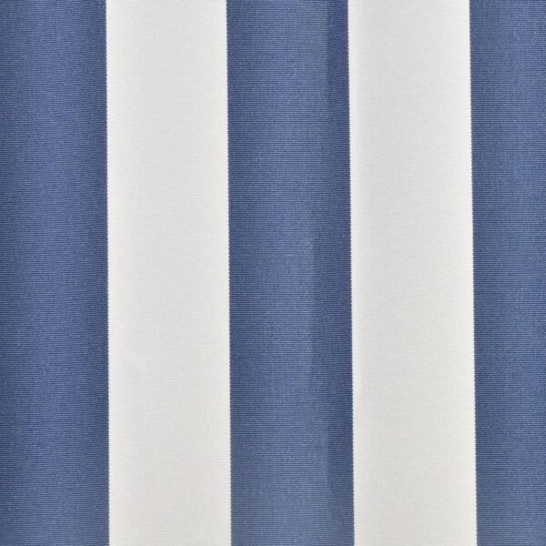 vidaXL Awning Top Sunshade Canvas Blue & White 500x300 cm - Image 3
