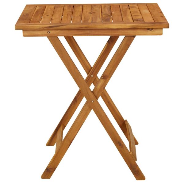 vidaXL 3 Piece Folding Garden Dining Set Solid Acacia Wood - Image 4