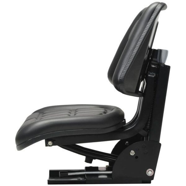 vidaXL Tractor Seat with Suspension Black - Image 4