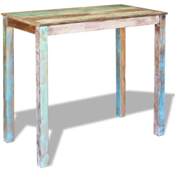 vidaXL Bar Table Solid Reclaimed Wood 115x60x107 cm - Image 3