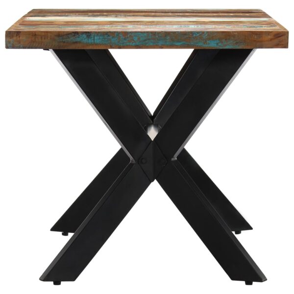 vidaXL Dining Table 140x70x75 cm Solid Reclaimed Wood - Image 3