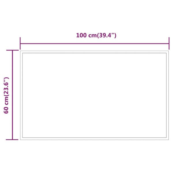vidaXL LED Bathroom Mirror 100x60 cm - Image 5