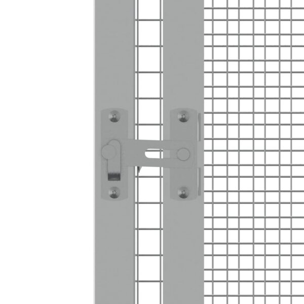 vidaXL Bird Cage Grey 111x107x211.5 cm Galvanised Steel - Image 5