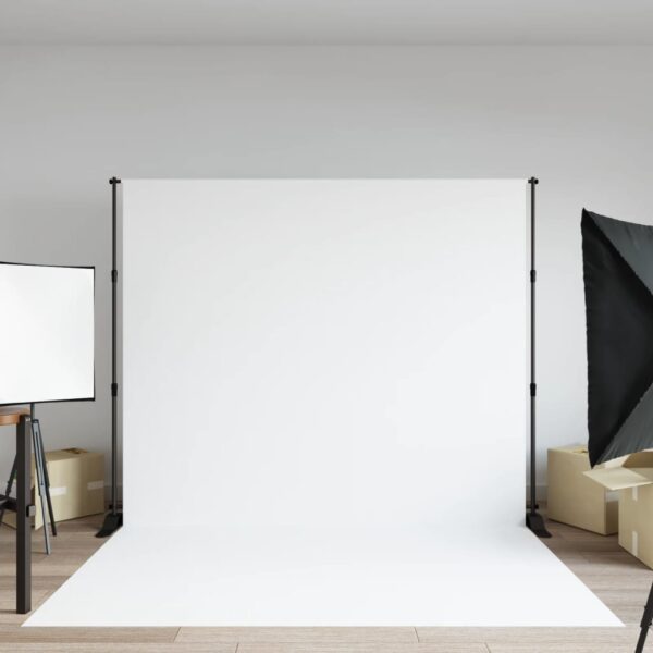 vidaXL Backdrop Stand Black 254x243 cm Steel - Image 1