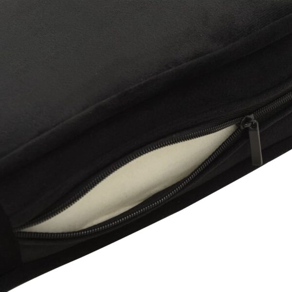 vidaXL Dog Sofa Black 81x43x31 cm Plush and Faux Leather - Image 7