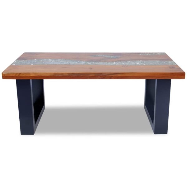 vidaXL Coffee Table Teak Resin 100x50 cm - Image 10