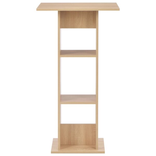 vidaXL Bar Table Oak 60x60x110 cm - Image 2