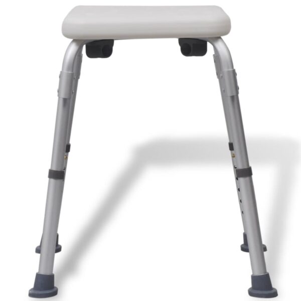 vidaXL Shower Chair Aluminium White - Image 6