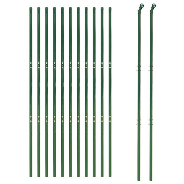 vidaXL Wire Mesh Fence Green 1.4x25 m Galvanised Steel - Image 3