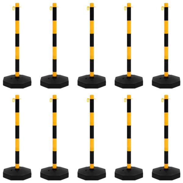 vidaXL Chain Post Set with 10 m Plastic Chain - Image 2