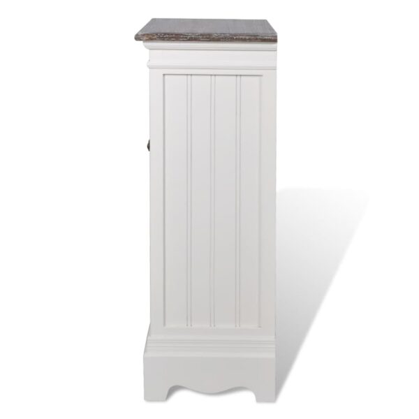 vidaXL Cabinet 2 Doors 1 Drawer White Wood - Image 6