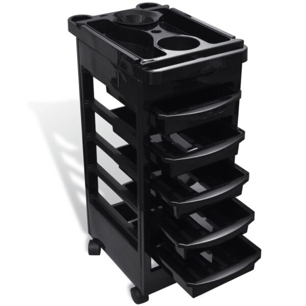 vidaXL Hair Salon Plastic Trolley with Wheels - Image 1