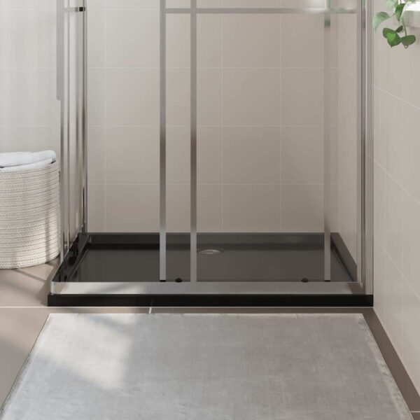 vidaXL Rectangular ABS Shower Base Tray Black 80x110 cm - Image 3