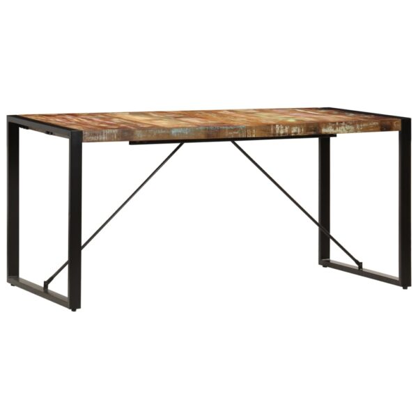 vidaXL Dining Table 160x80x75 cm Solid Reclaimed Wood - Image 2