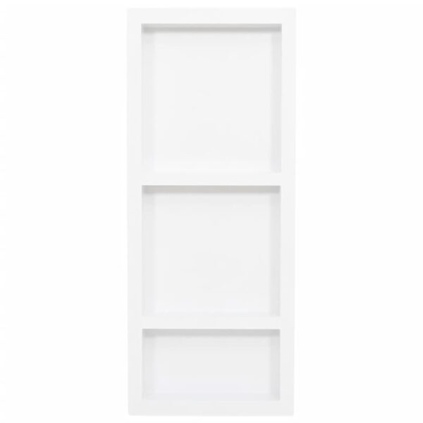 vidaXL Shower Niche with 3 Compartments High Gloss White 41x99x9 cm - Image 2