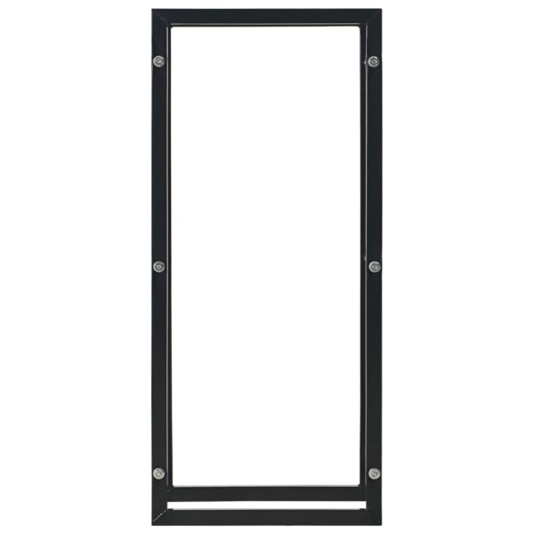 vidaXL Firewood Rack Black 44x20x100 cm Steel - Image 3