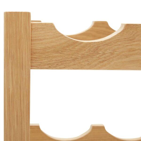 vidaXL Wine Rack for 12 Bottles 47x21x36 cm Solid Oak Wood - Image 4