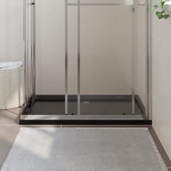 vidaXL Rectangular ABS Shower Base Tray Black 80x120 cm - Image 3