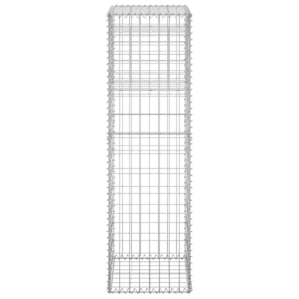 vidaXL Gabion Basket Posts 2 pcs 40x40x140 cm Iron - Image 5