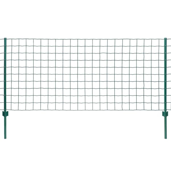 vidaXL Euro Fence Steel 20x0.8 m Green - Image 2