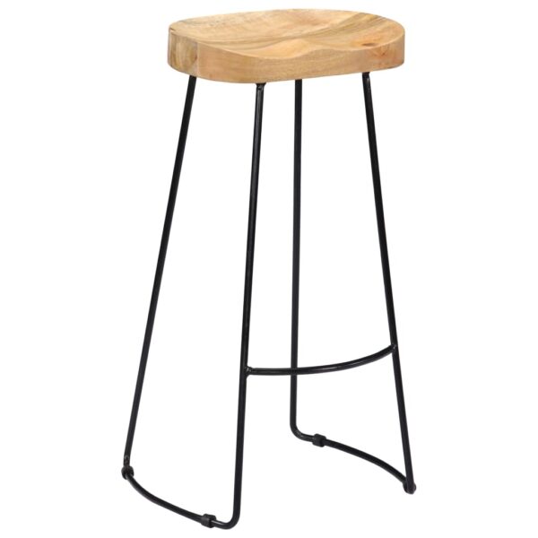 vidaXL Gavin Bar Stools 2 pcs Solid Mango Wood - Image 11