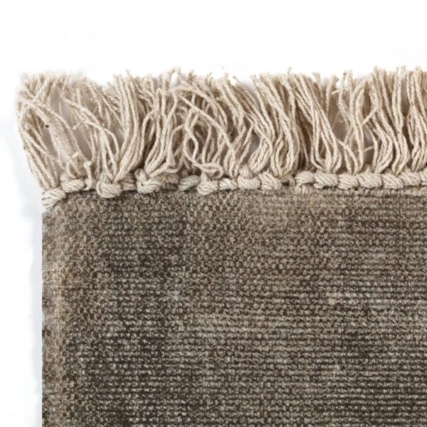 vidaXL Kilim Rug Cotton 120x180 cm Taupe - Image 3