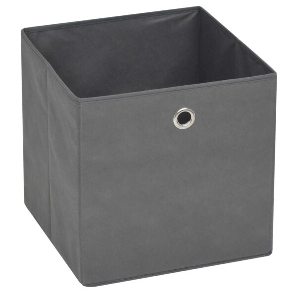 vidaXL Storage Boxes 10 pcs Non-woven Fabric 32x32x32 cm Grey - Image 3