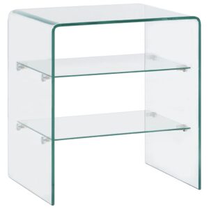 vidaXL Coffee Table 50x40x56 cm Tempered Glass