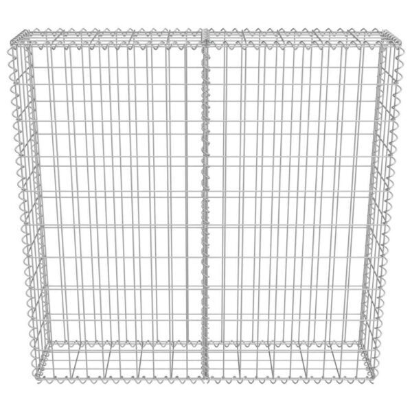 vidaXL Gabion Wall with Covers Galvanised Steel 100x20x100 cm - Image 5
