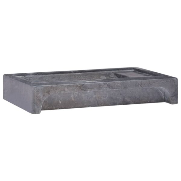 vidaXL Sink Black 58x39x10 cm Marble - Image 5