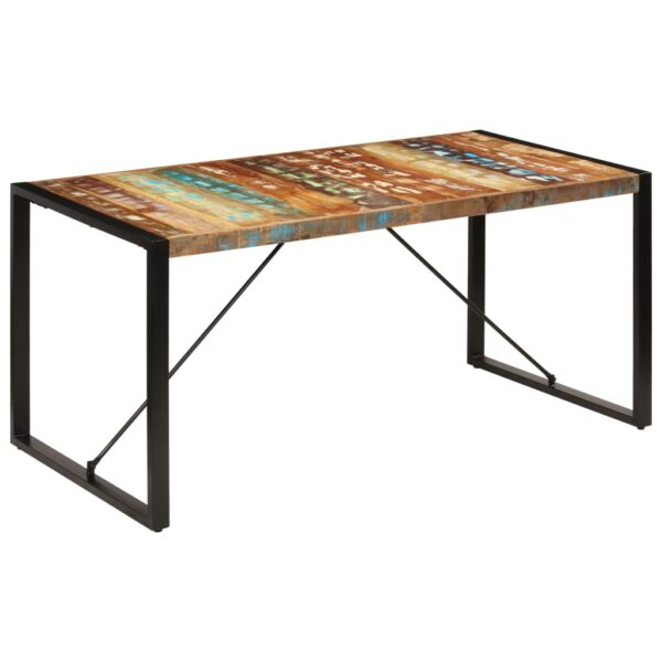 vidaXL Dining Table 160x80x75 cm Solid Reclaimed Wood - Image 11