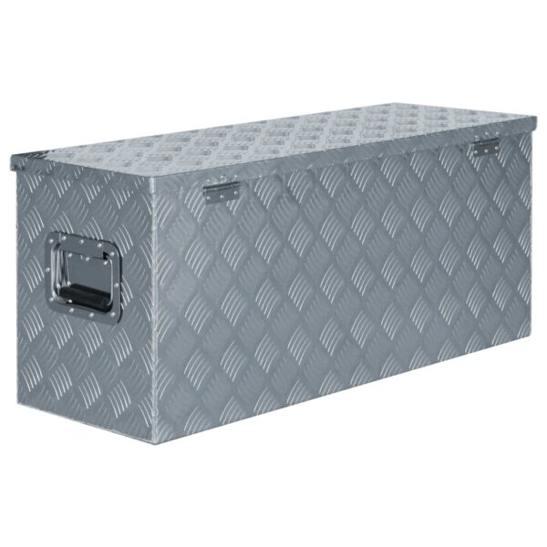 vidaXL Aluminium Box 90.5x35x40 cm Silver - Image 3