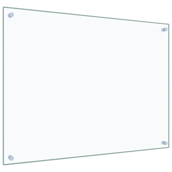 vidaXL Kitchen Backsplash Transparent 80x60 cm Tempered Glass - Image 5
