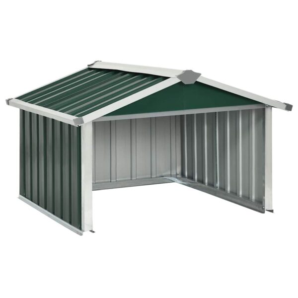 vidaXL Garden Robot Lawnmower Shed 92x97x63 cm Galvanised Steel Green - Image 2
