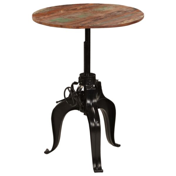 vidaXL Bar Table Solid Reclaimed Wood 75x(76-110) cm - Image 4