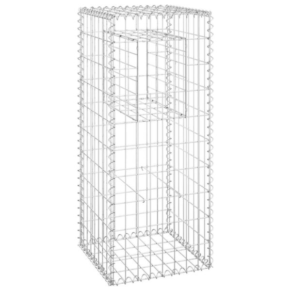 vidaXL Gabion Basket Posts 2 pcs 40x40x100 cm Iron - Image 3