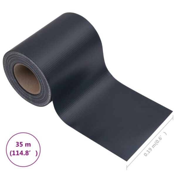 vidaXL Garden Privacy Screen PVC 35x0.19 m Matte Dark Grey - Image 10