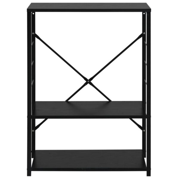 vidaXL Microwave Cabinet Black 60x39.6x79.5 cm Engineered Wood - Image 3