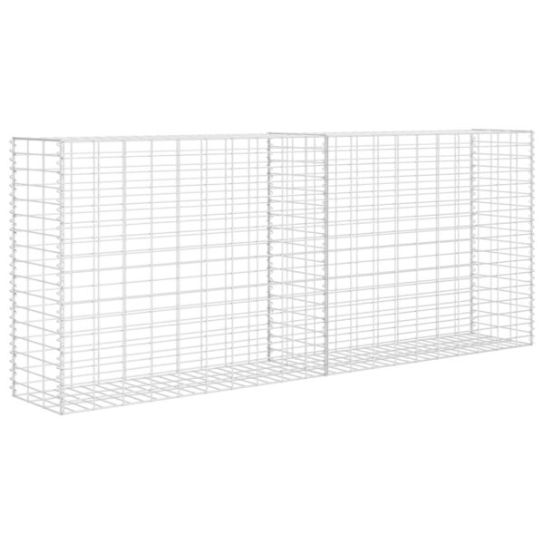 vidaXL Gabion Basket Galvanised Steel 85x30x200 cm - Image 2