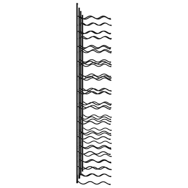 vidaXL Wall-mounted Wine Racks for 48 Bottles 2 pcs Black Iron - Image 3
