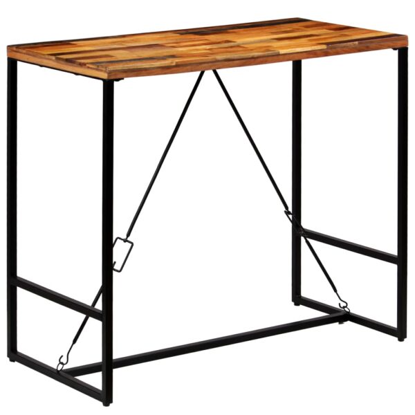 vidaXL Bar Table Solid Reclaimed Wood 120x60x106 cm - Image 10