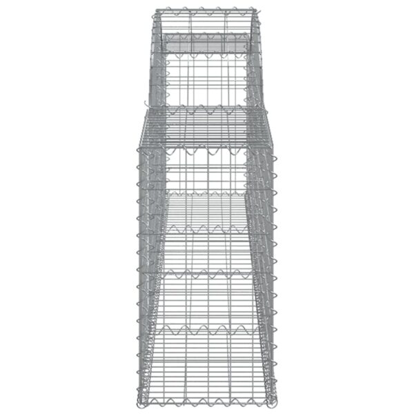 vidaXL Arched Gabion Basket 300x30x60/80 cm Galvanised Iron - Image 4