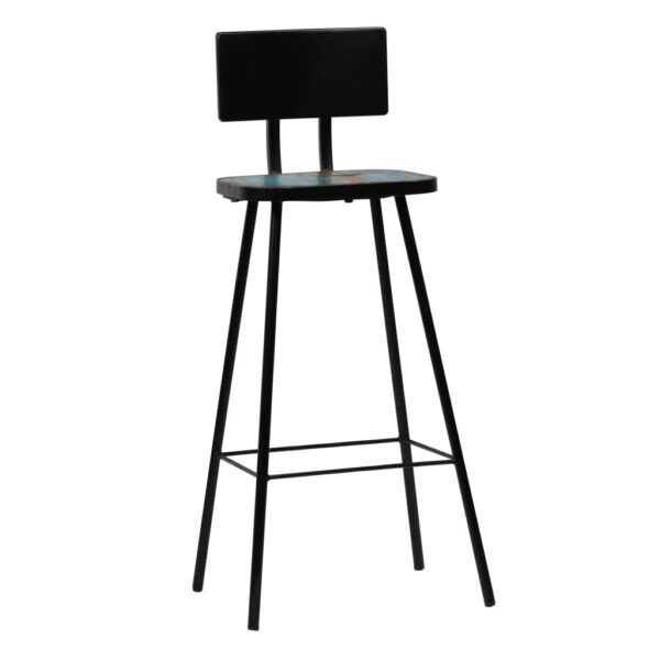 vidaXL Bar Chairs 2 pcs Solid Reclaimed Wood - Image 9