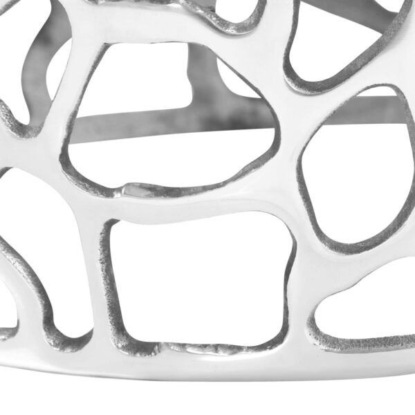 vidaXL Coffee Table Casted Aluminium 70x30 cm Silver - Image 5