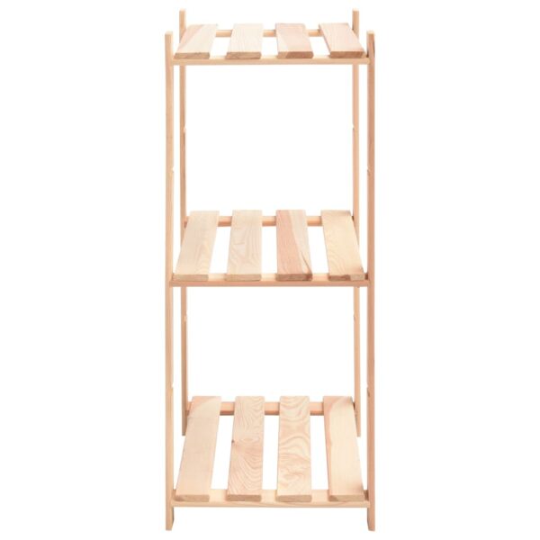 vidaXL 3-Tier Storage Rack 60x38x90 cm Solid Wood Pine 150 kg - Image 4
