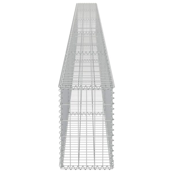 vidaXL Gabion Wall with Covers Galvanised Steel 600x30x50 cm - Image 6