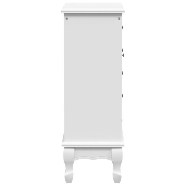 vidaXL Cabinet with 5 Drawers 2 Shelves White - Image 8