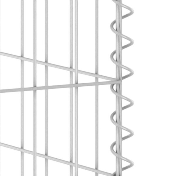 vidaXL Gabion Wall for Garbage Bin Galvanised Steel 110x100x110 cm - Image 7