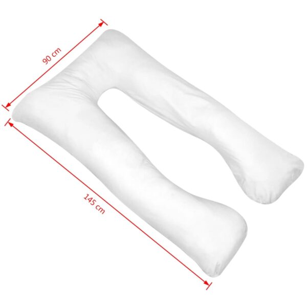 vidaXL Pregnancy Pillow 90x145 cm White - Image 4